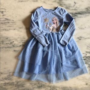 Disney Blue Elsa Kids Casual Dress